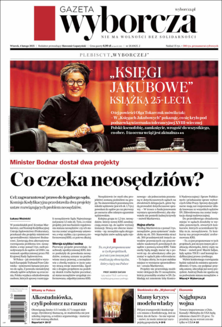 Portada de Gazeta Wyborcza (Polonia)