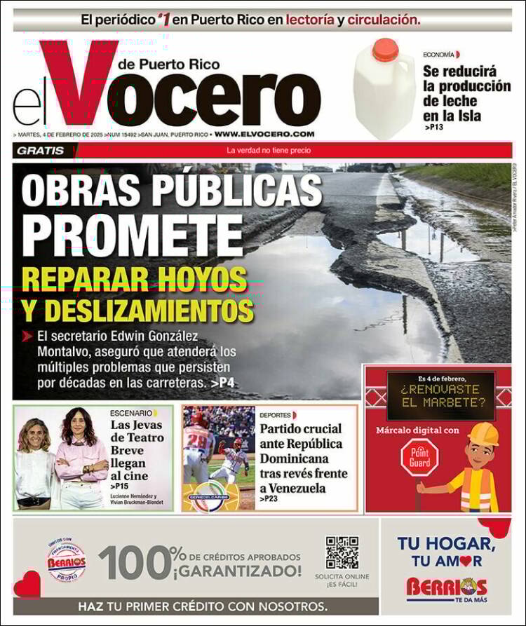 Portada de Vocero (Puerto Rico)