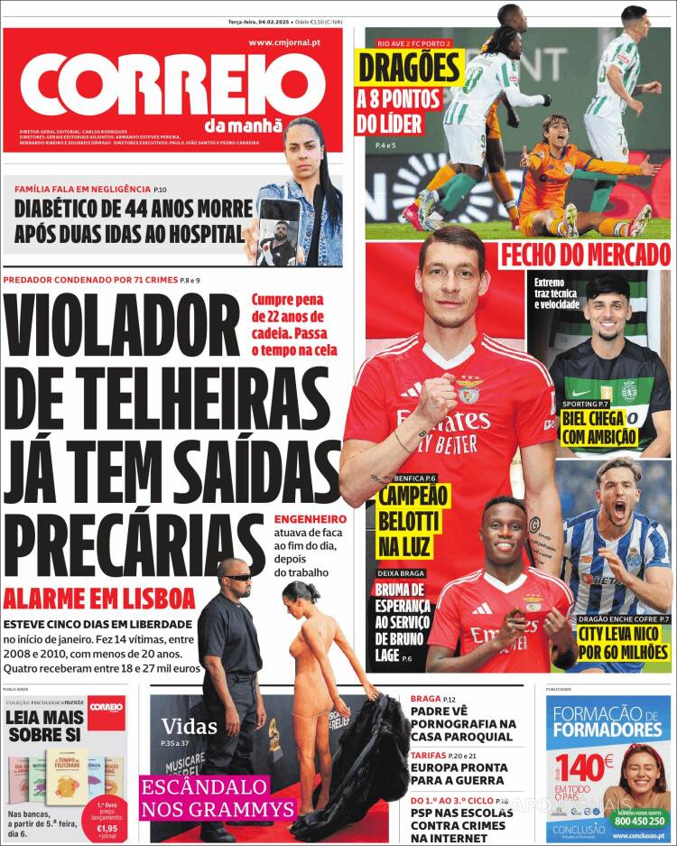 Portada de Correio da Manhã (Portugal)