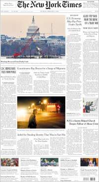 Portada de New York Times (USA)