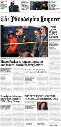 Portada de Philadelphia Inquirer (USA)