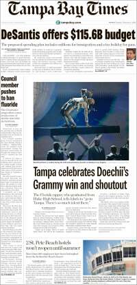 Portada de Tampa Bay Times (USA)