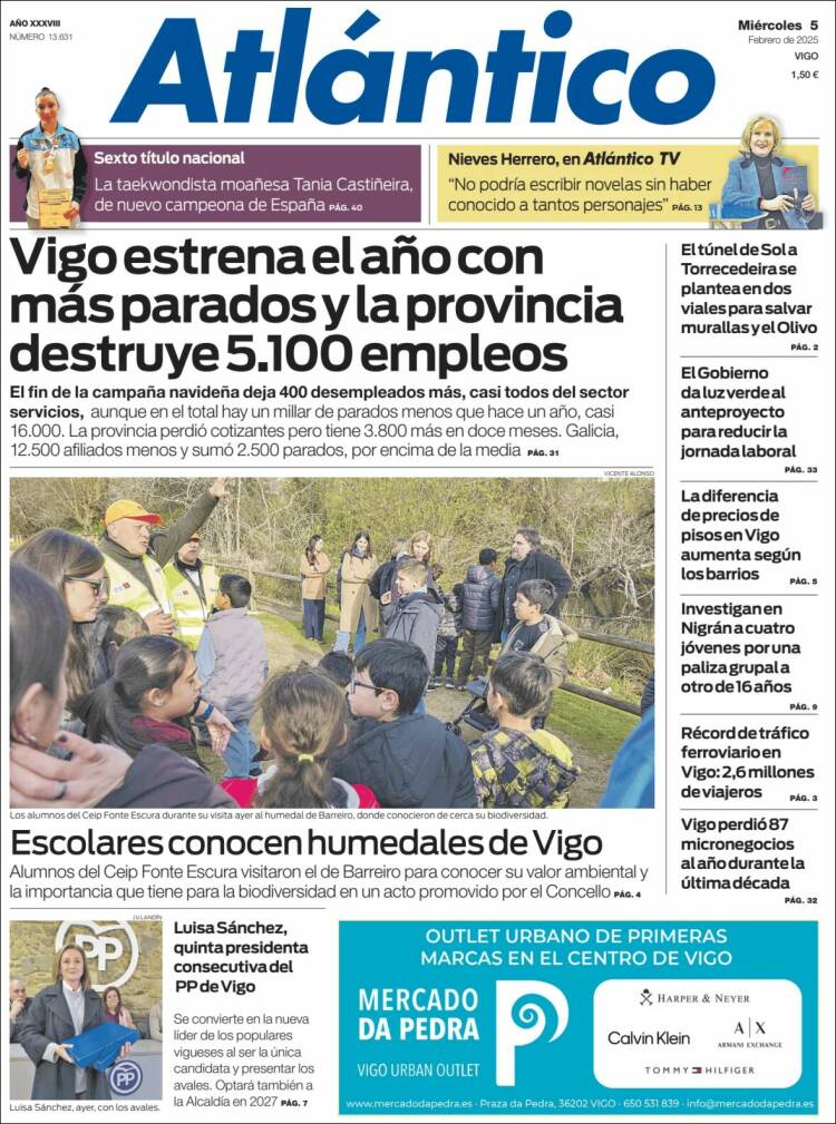 Portada de Atlántico Diario (España)