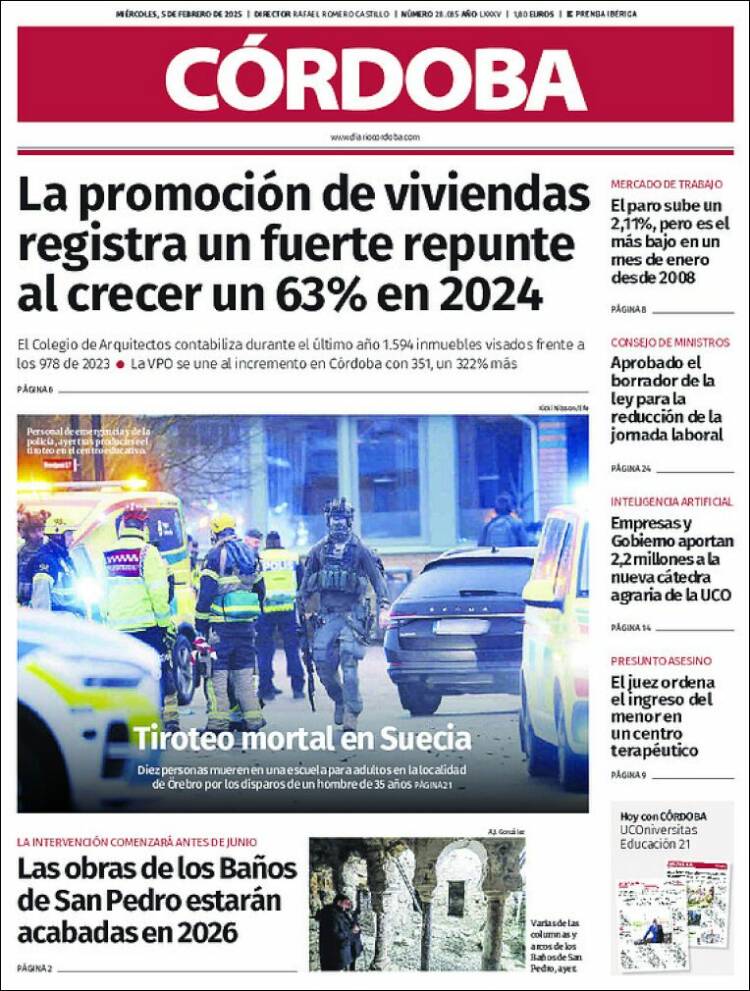 Portada de Diario de Córdoba (España)