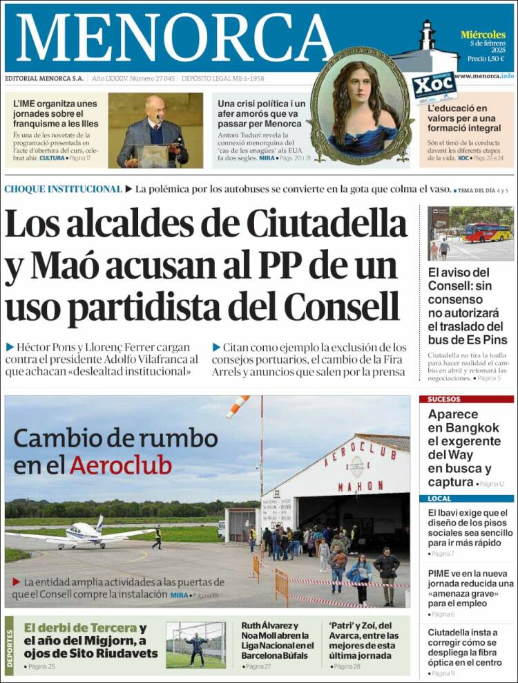 Portada de Menorca - Diario Insular (España)