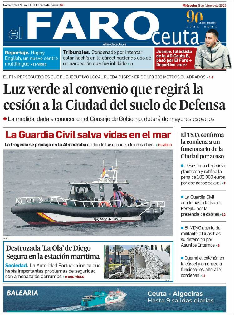 Portada de El Faro de Ceuta (España)
