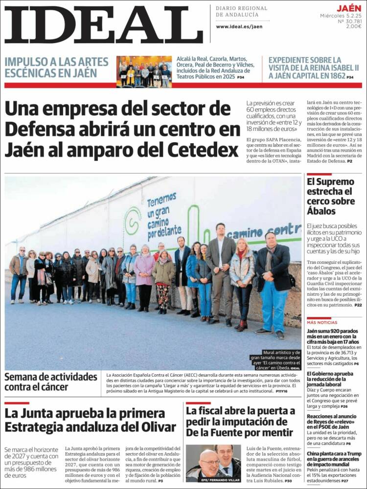 Portada de El Ideal de Jaén (España)