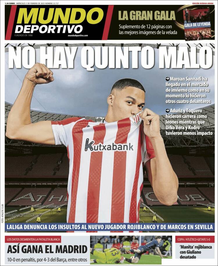 Portada de Mundo Deportivo Bizkaia (España)