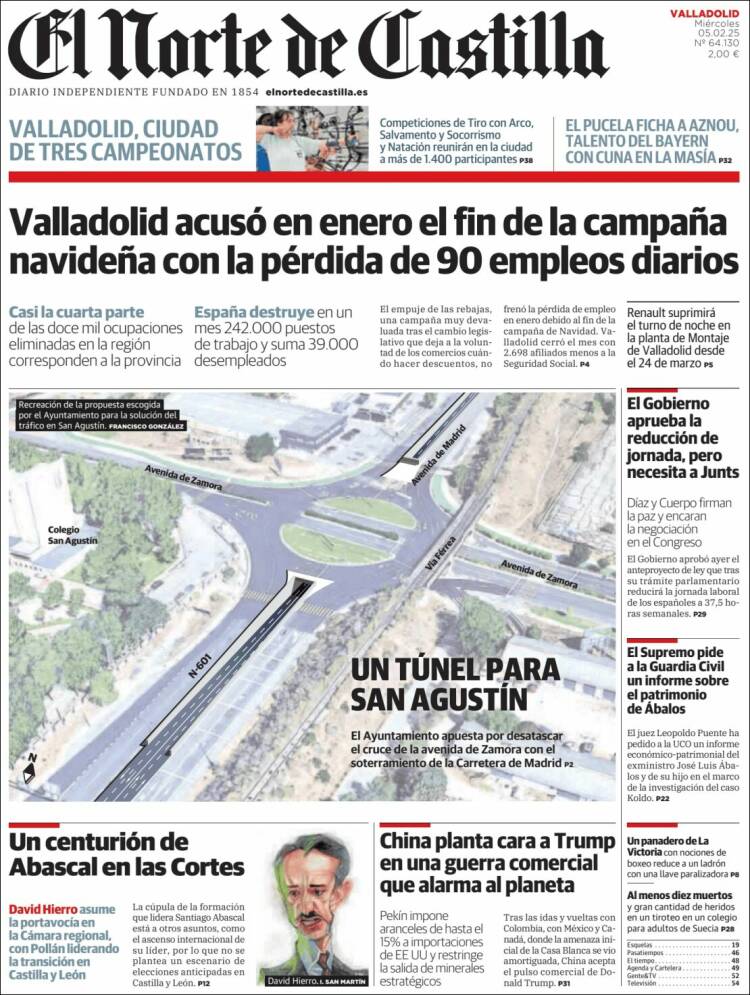 Portada de Norte de Castilla - Valladolid (España)