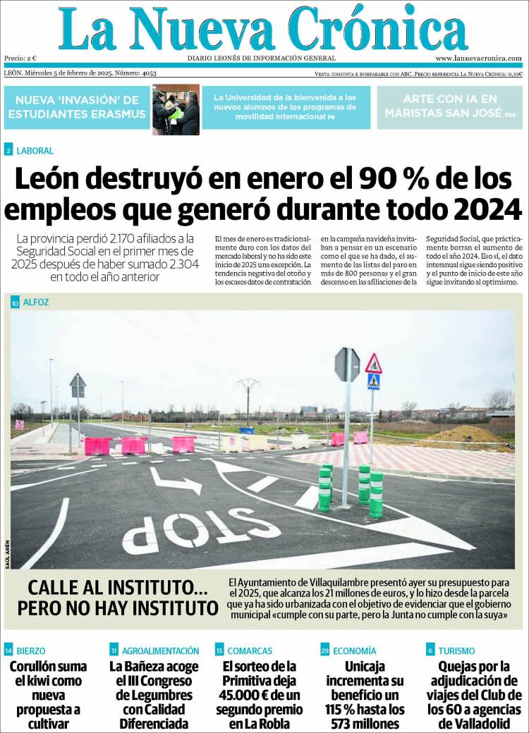 Portada de La Nueva Crónica (España)