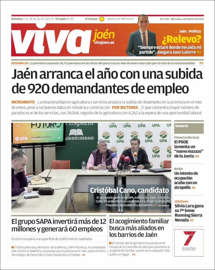 Portada de Viva Jaén (España)