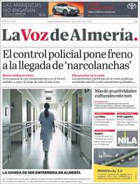 Portada de La Voz de Almería (España)