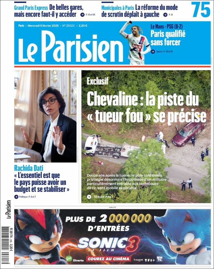 Portada de Le Parisien (Francia)