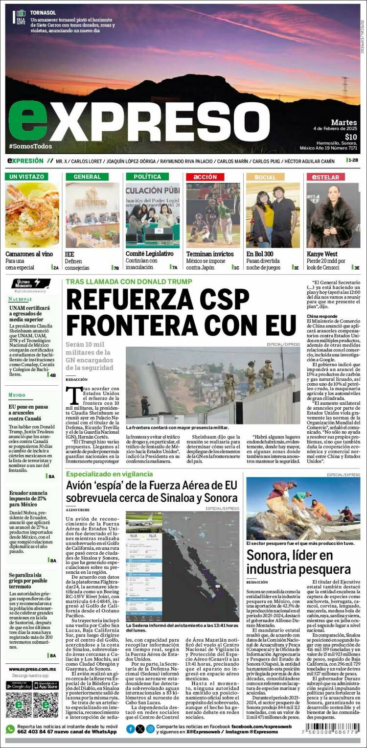 Portada de Expreso (México)