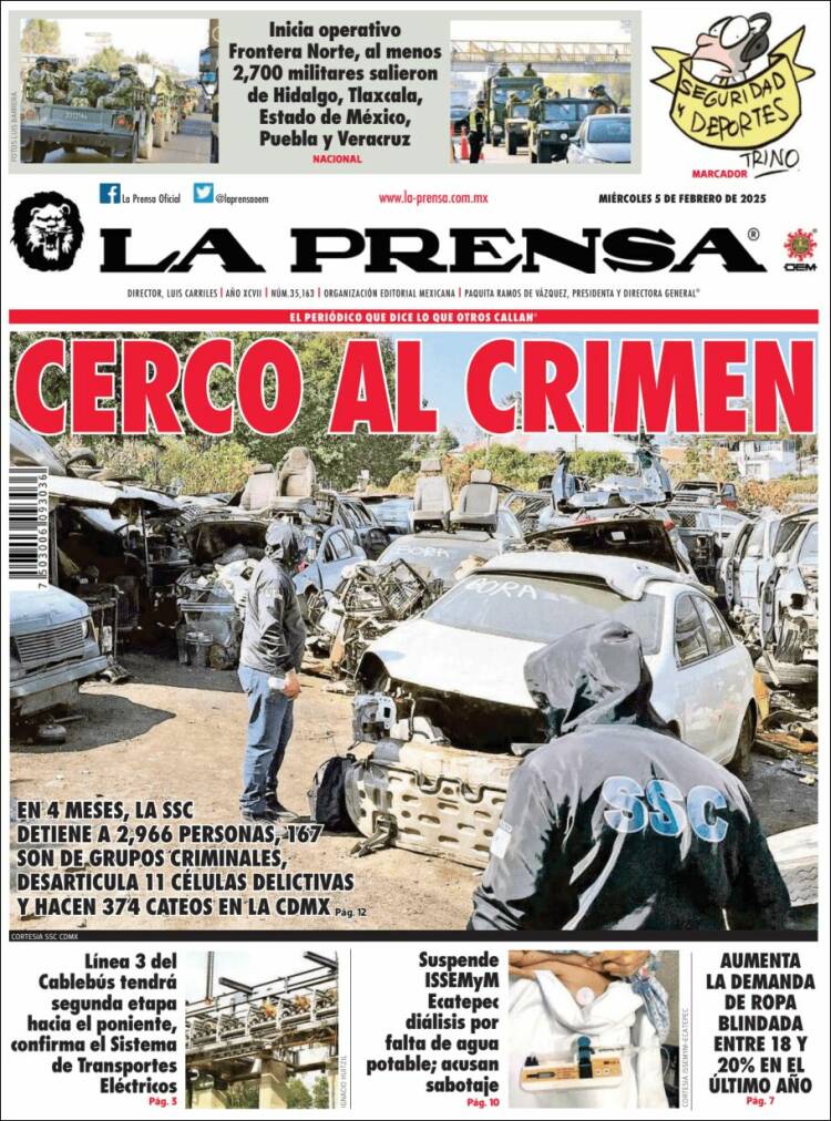 Portada de La Prensa (México)