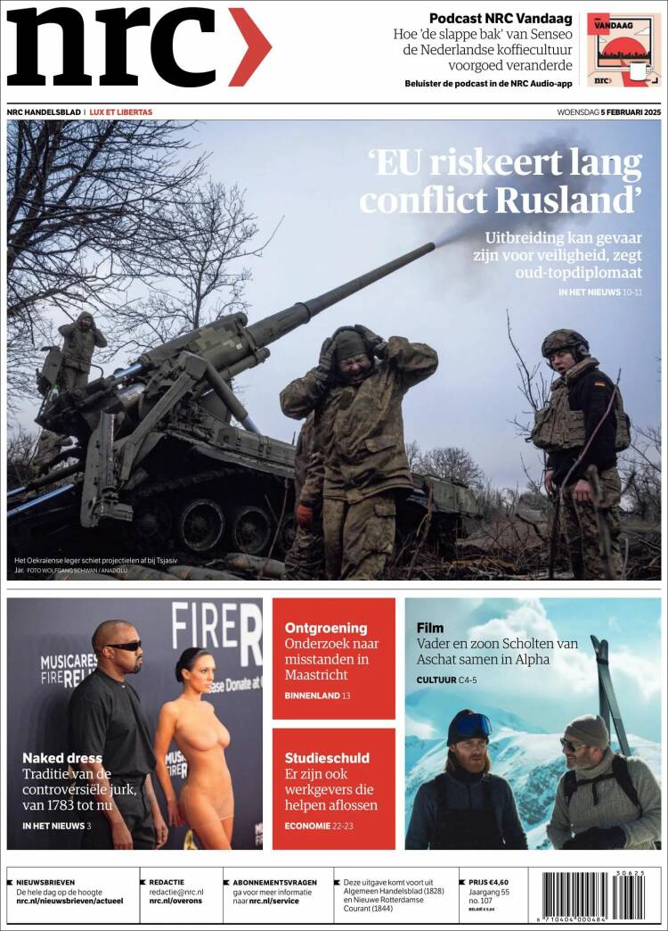 Portada de NRC Handelsblad (Pa&iacute;ses Bajos)