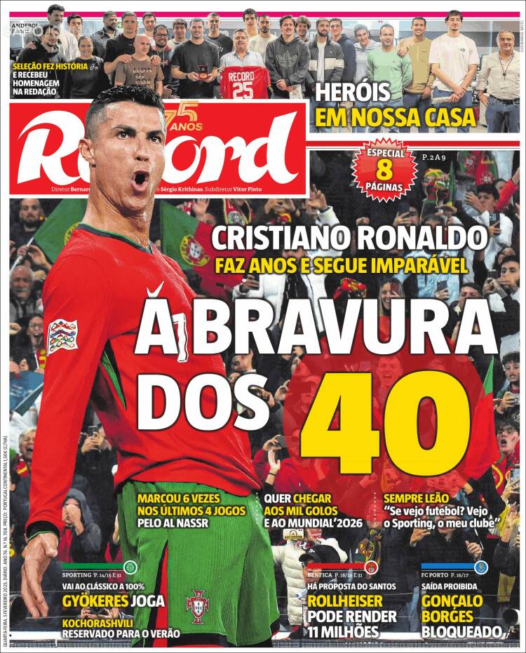 Portada de Record (Portugal)
