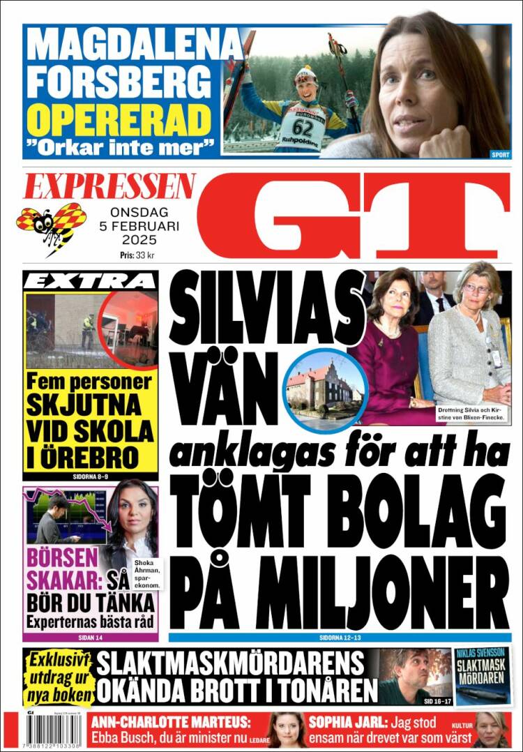 Portada de Göteborgstidningen (Suecia)