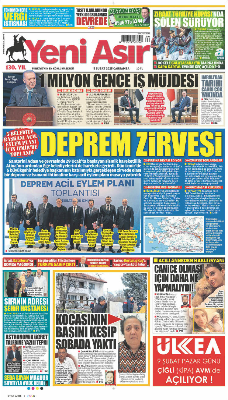 Portada de Yeni Asır (Turkey)