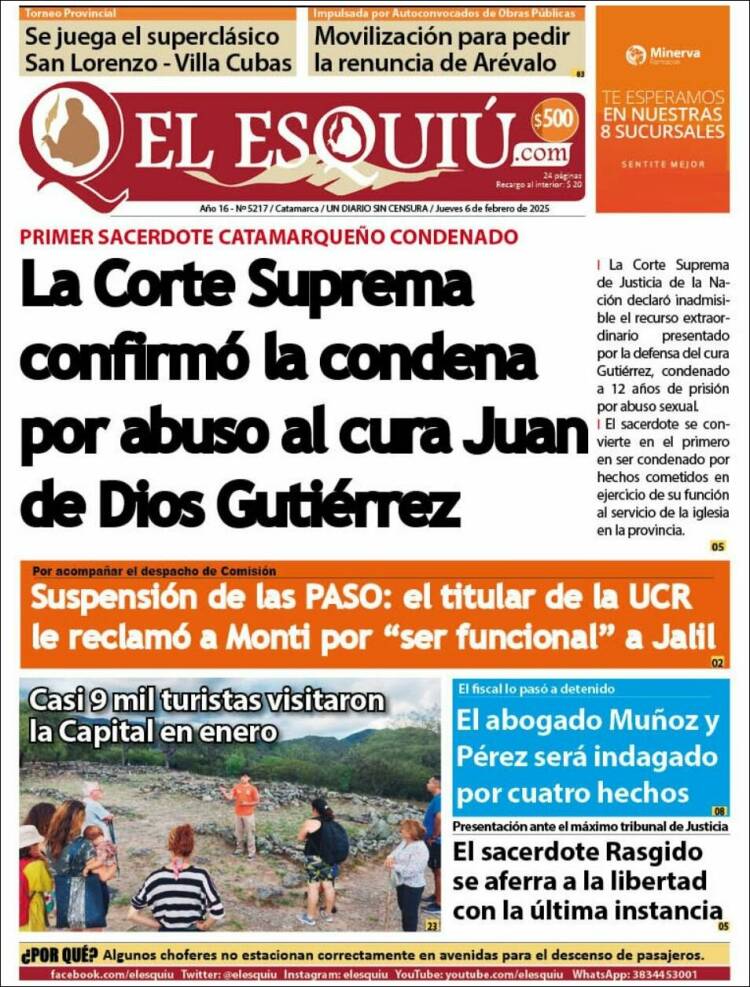 Portada de El Esquiu (Argentina)