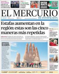 Portada de El Mercurio de Antofagasta (Chile)