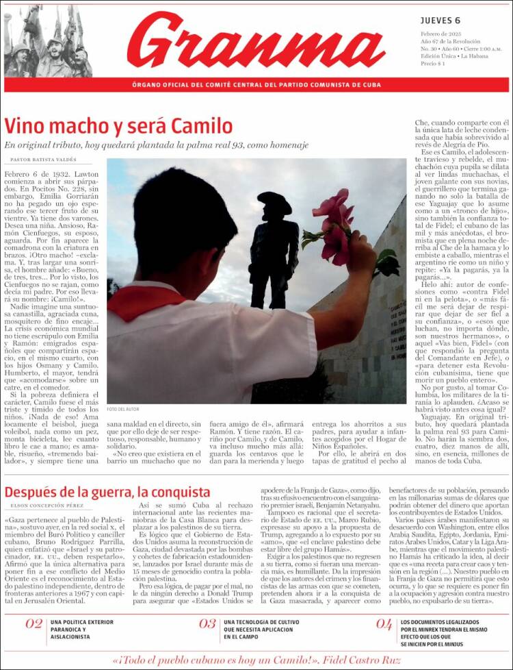 Portada de Granma (Cuba)