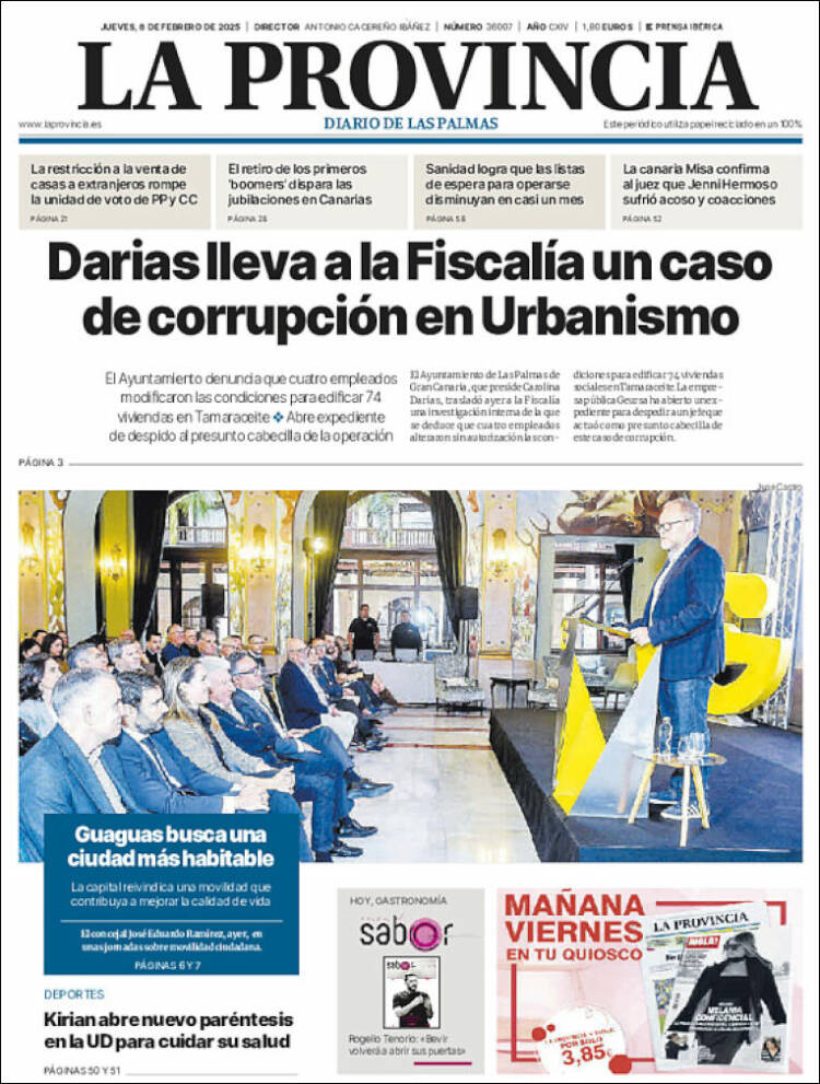 Portada de La Provincia (España)