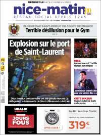 Portada de Nice-Matin (Francia)