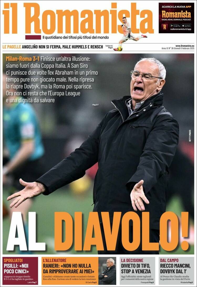 Portada de Romanista (Italia)