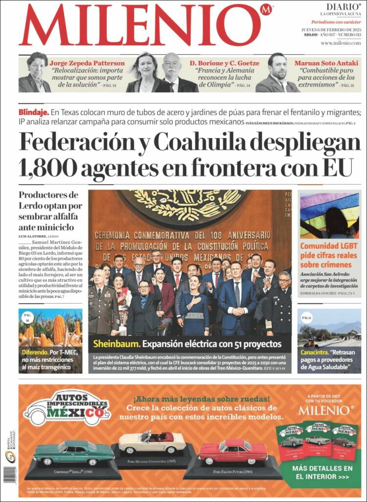 Portada de Milenio - Laguna (M&eacute;xico)