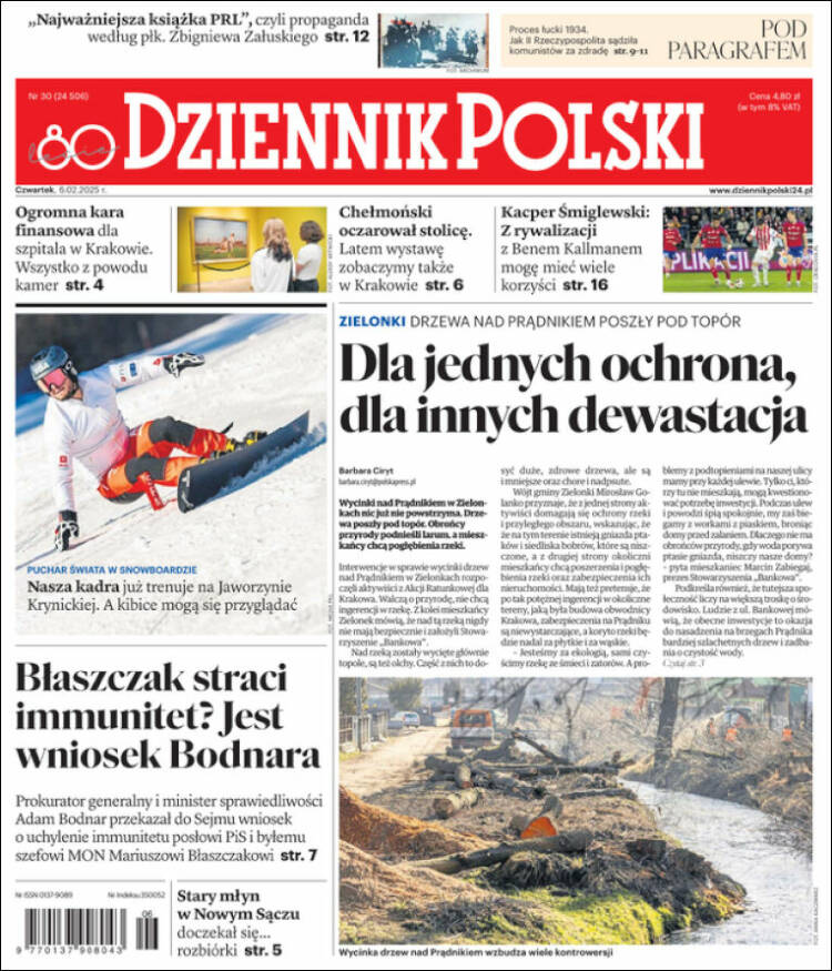 Portada de Dziennik (Polonia)