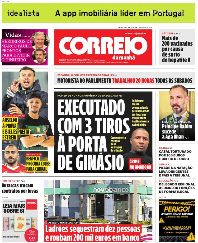 Portada de Correio da Manhã (Portugal)