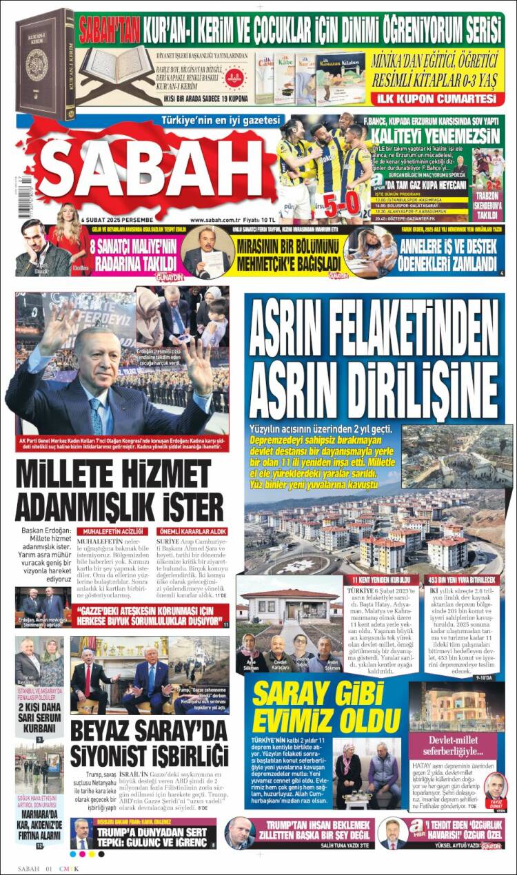 Portada de Sabah (Turqu&iacute;a)