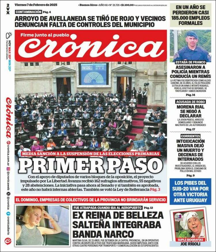 Portada de La Voz del Chaco (Argentina)