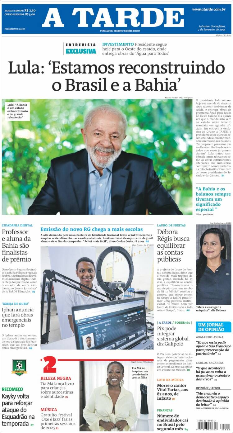 Portada de Diário A Tarde (Brasil)