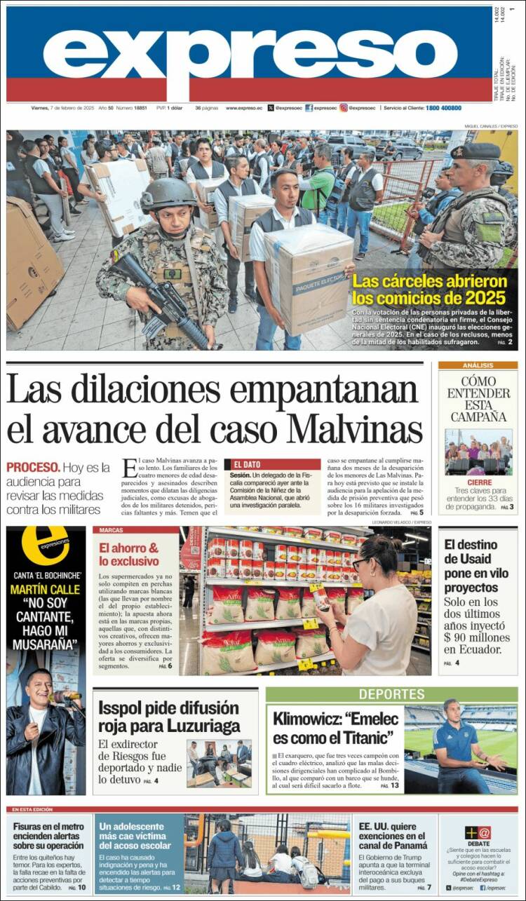 Portada de Expreso (Ecuador)