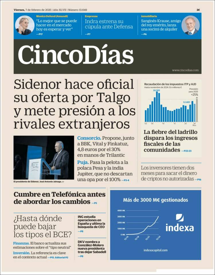 Portada de Cinco Días (España)