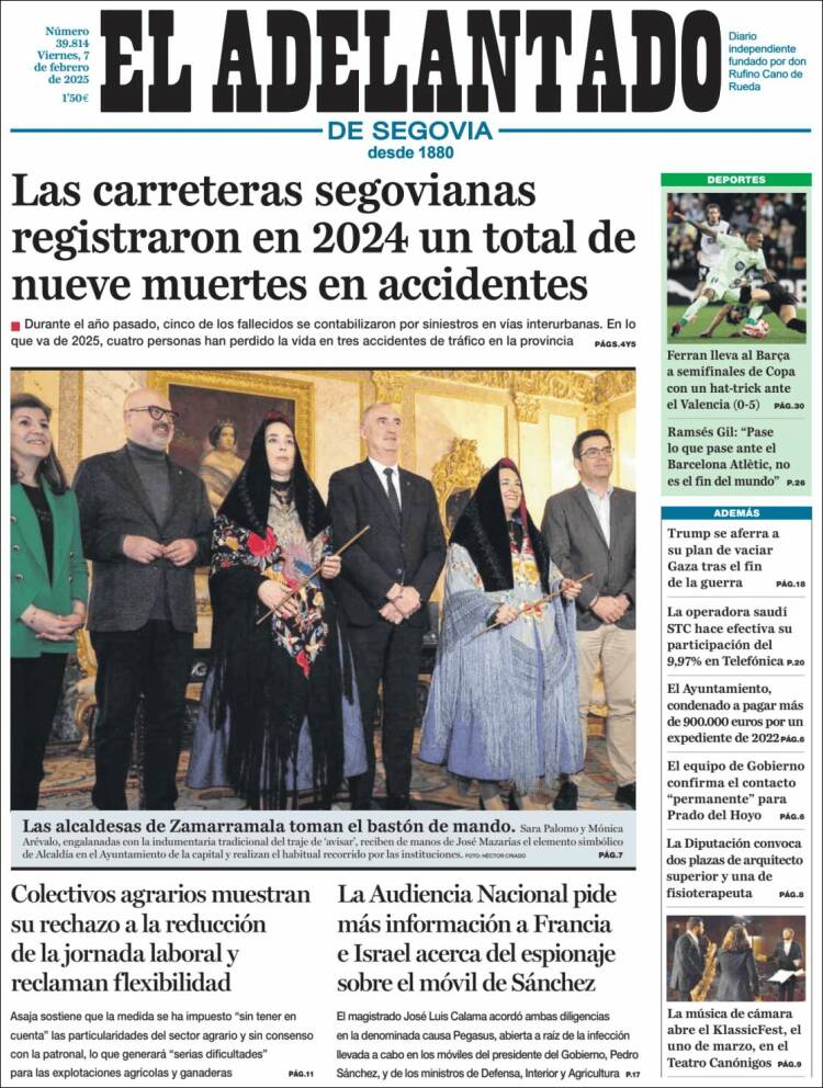 Portada de El Adelantado de Segovia (España)