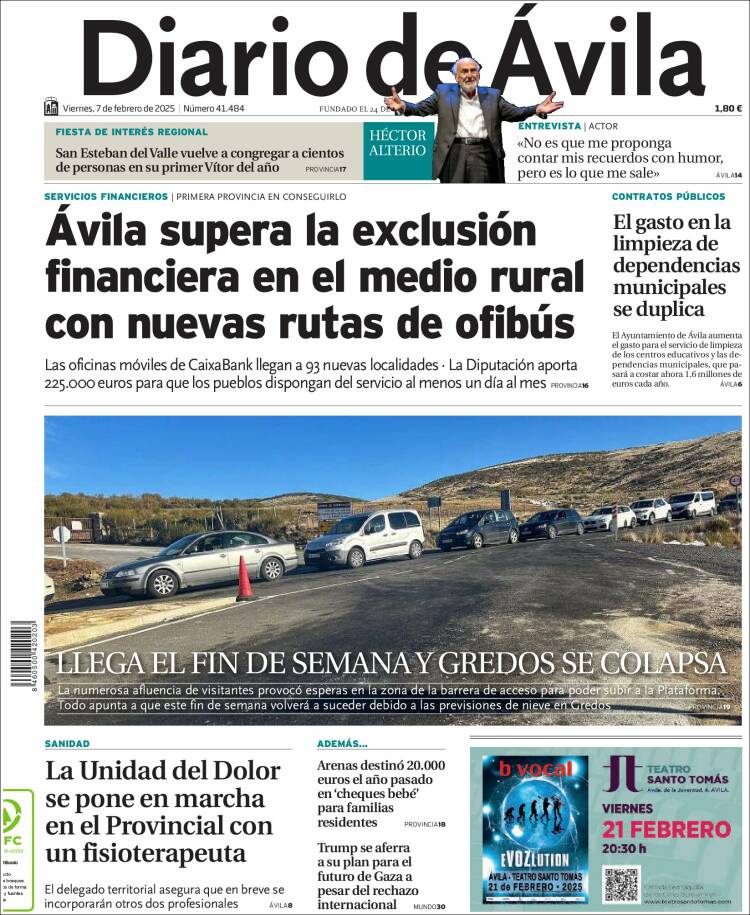 Portada de Diario de Ávila (España)