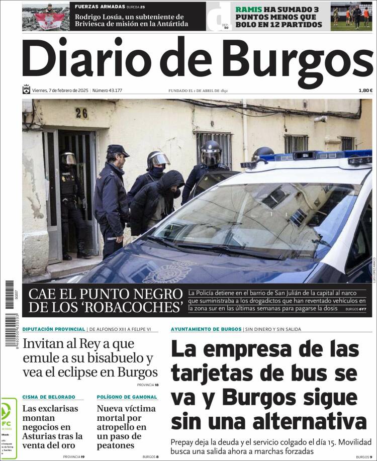 Portada de Diario de Burgos (España)