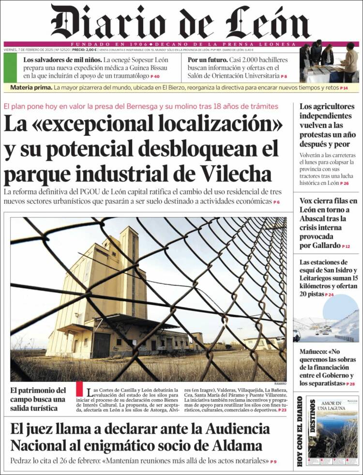 Portada de Diario de León (España)