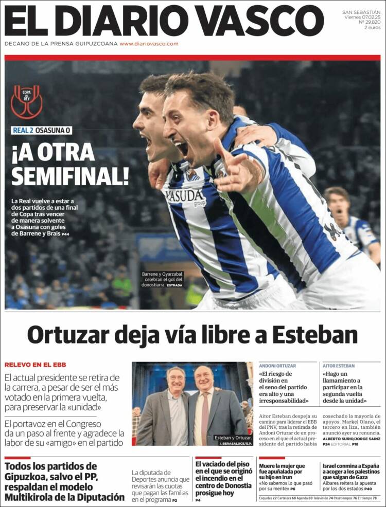 Portada de Diario Vasco (España)