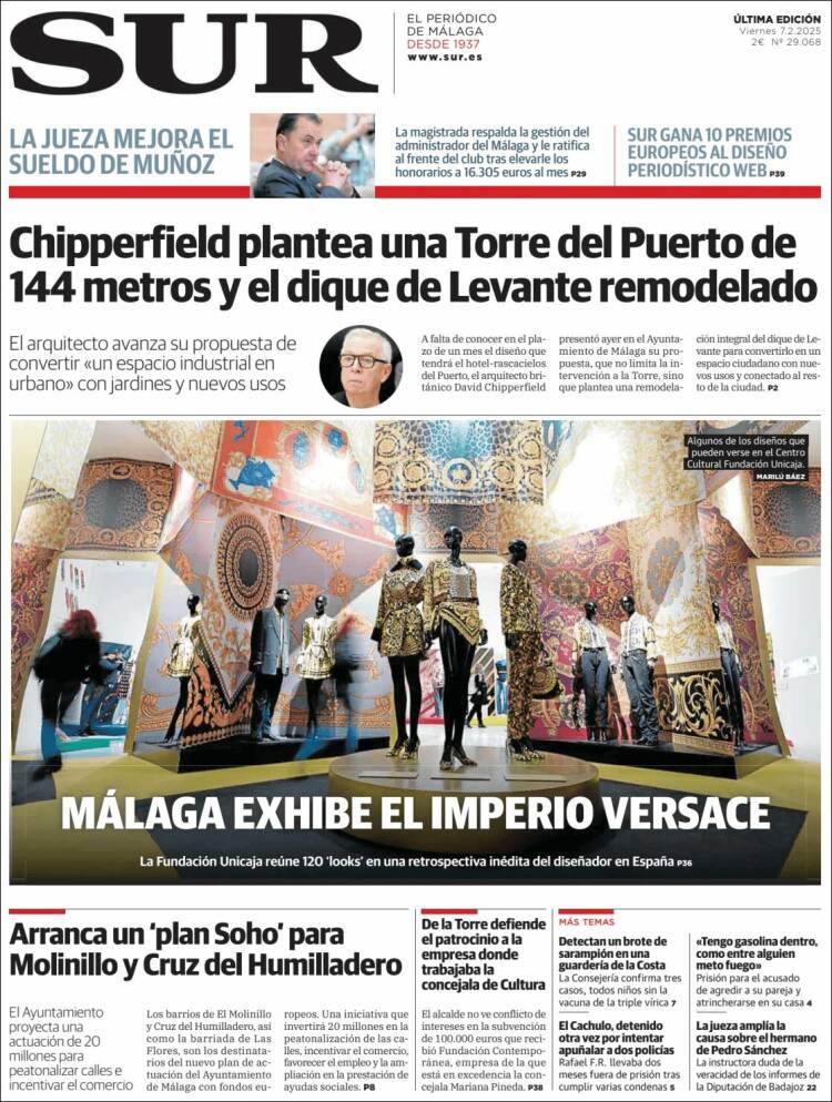 Portada de Diario el Sur (España)
