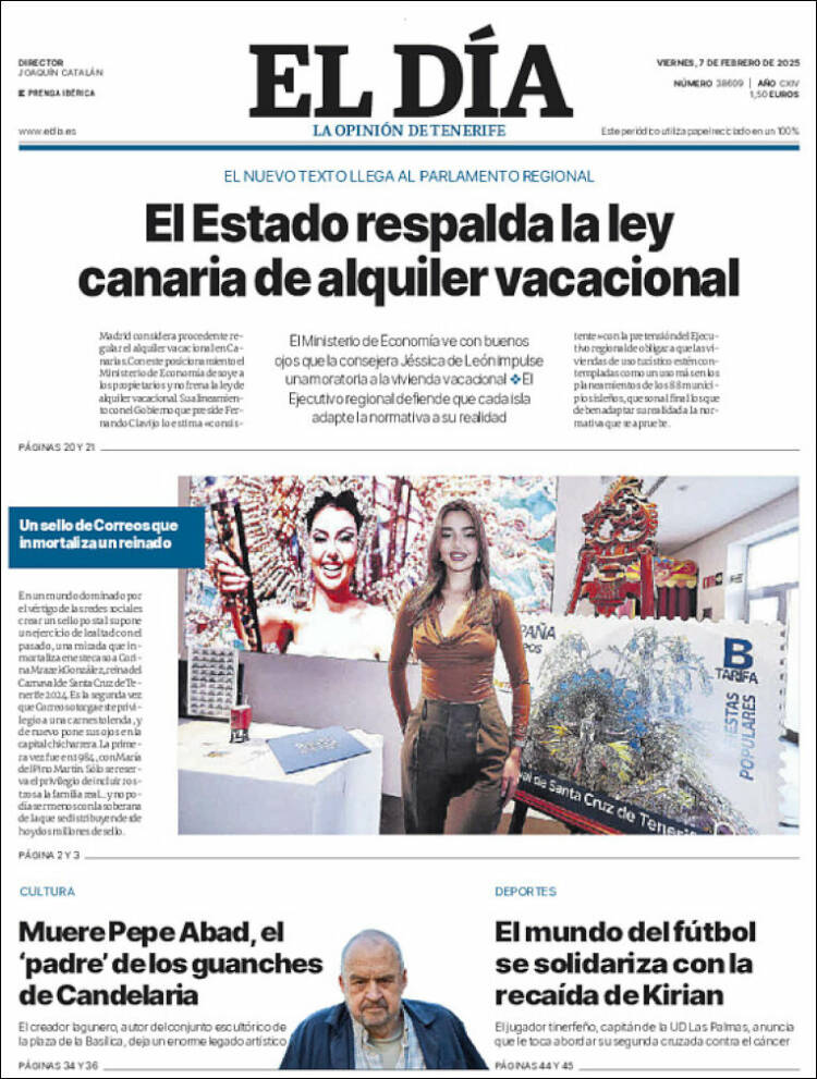 Portada de El Día (España)