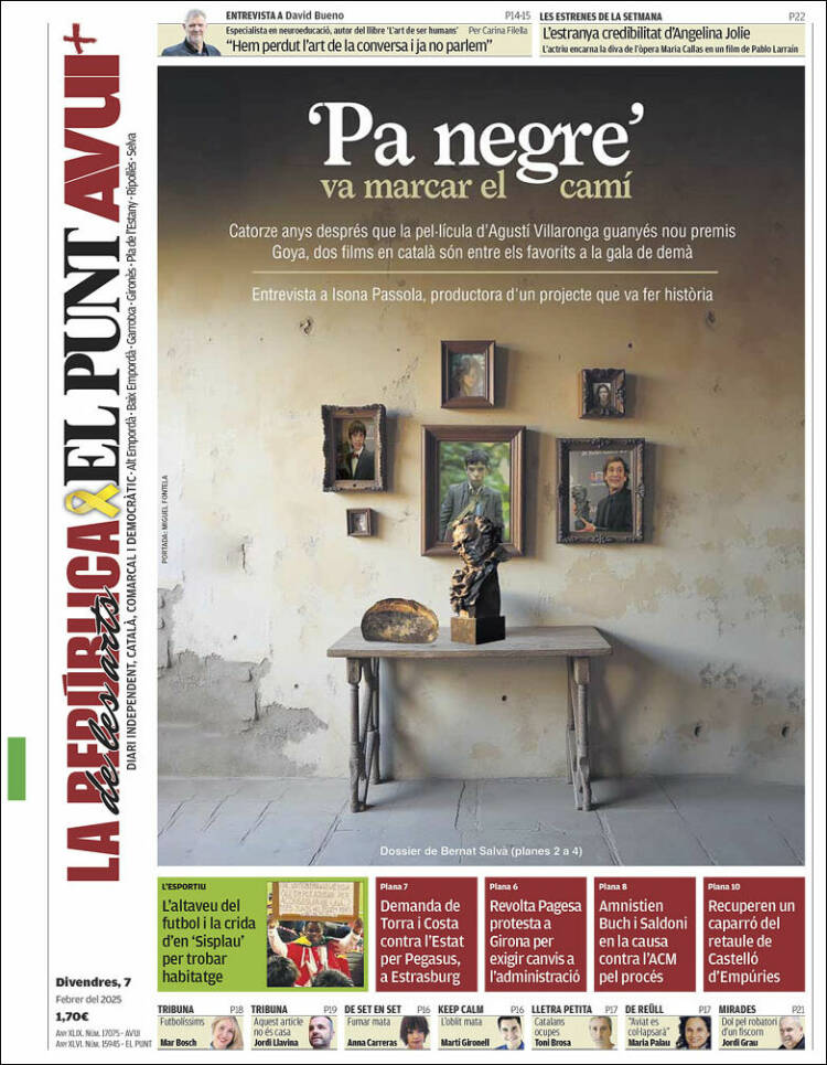 Portada de El Punt Avui - Girona (España)
