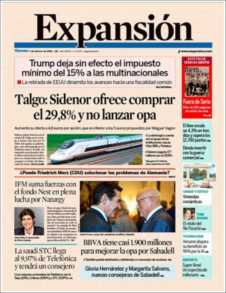 Portada de Expansión (España)