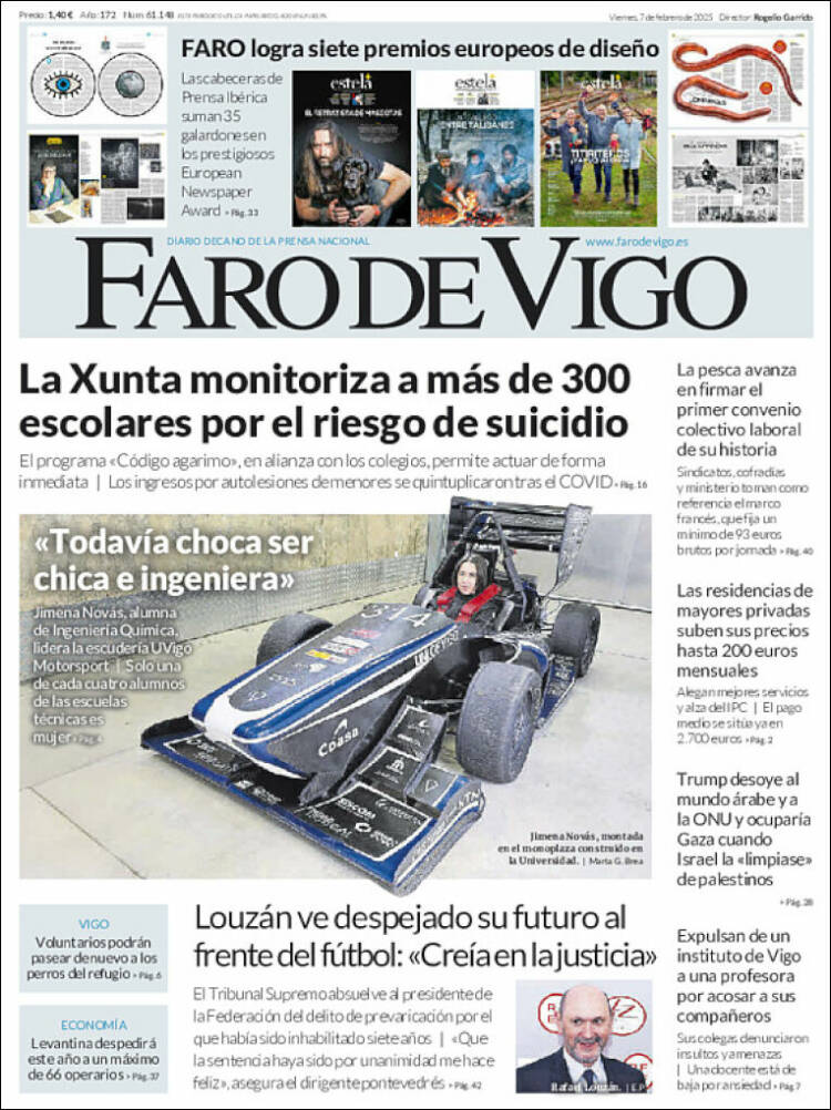 Portada de Faro de Vigo (España)