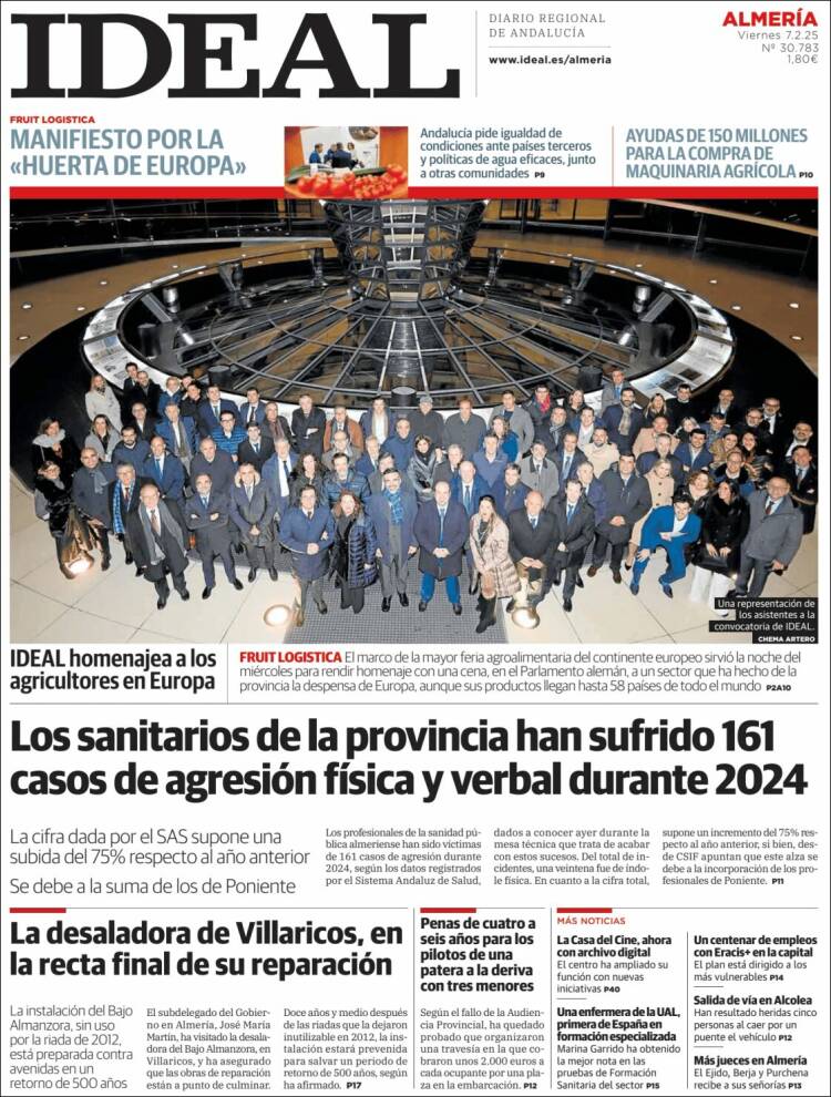 Portada de Ideal Almeria (España)