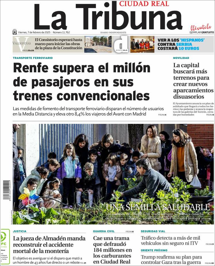 Portada de La Tribuna de Ciudad Real (España)