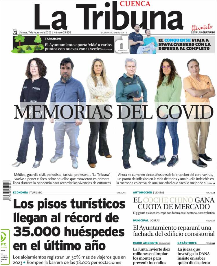 Portada de La Tribuna de Cuenca (España)